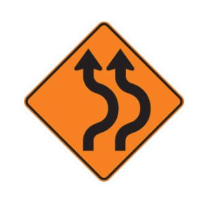 Déviation de 2 voies vers la droite